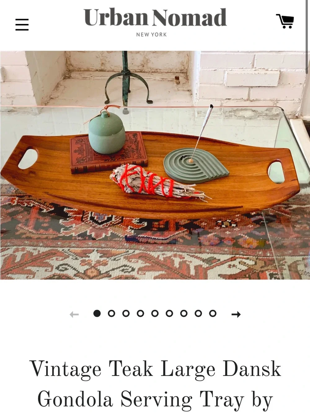 Vintage Dansk Oval Surfboard shaped teakwood Serving Tray